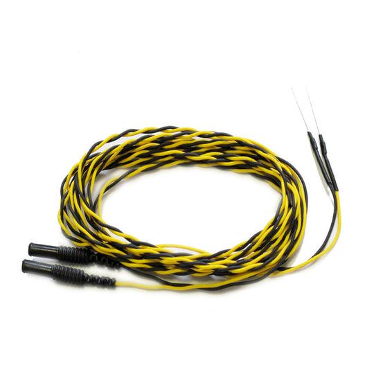 Elettrodo ad ago subdermale L=12 mm con cavo twistato L=100/150/200/250 cm (monouso) - term. sic. FMM D=1,5 mm (conf 16 pz)