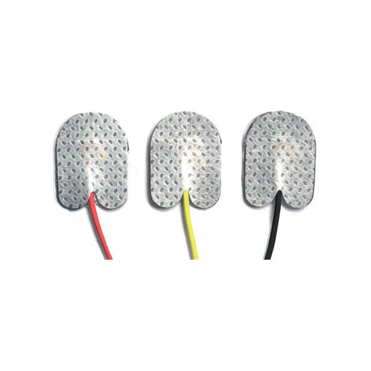 Elettrodo adesivo e conduttivo (22X22) con cavo L=65/100 cm - term. sic. FMM D=1,5 mm - (conf 3 pz)