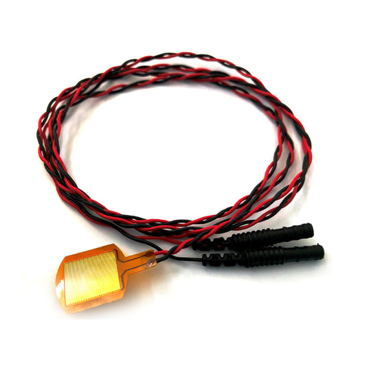 Elettrodo µPatterned in AgAu 15x15 mm con cavo twistato L=150 cm - term.sic. FMM D=1,5 mm